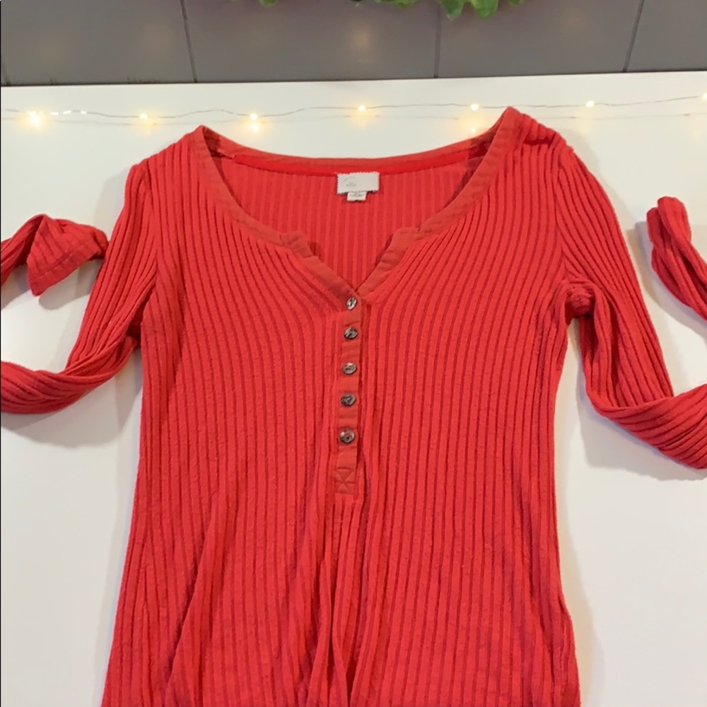 Vintage red v neck